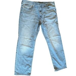 Calvin Klein Mens Straight Leg Light Wash Denim Jeans W36 L30 High Stretch NEW